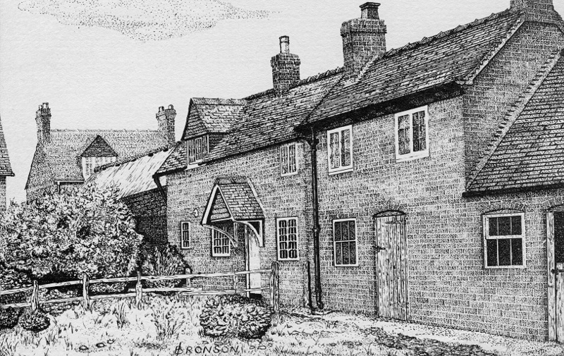 Drawing of Haggs Farm at Underwood